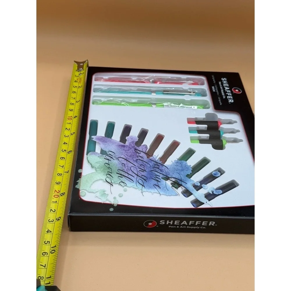 Sheaffer Maxi Calligraphy Fountain Pen Set 3 Pens Nibs 20 Ink Cartridges